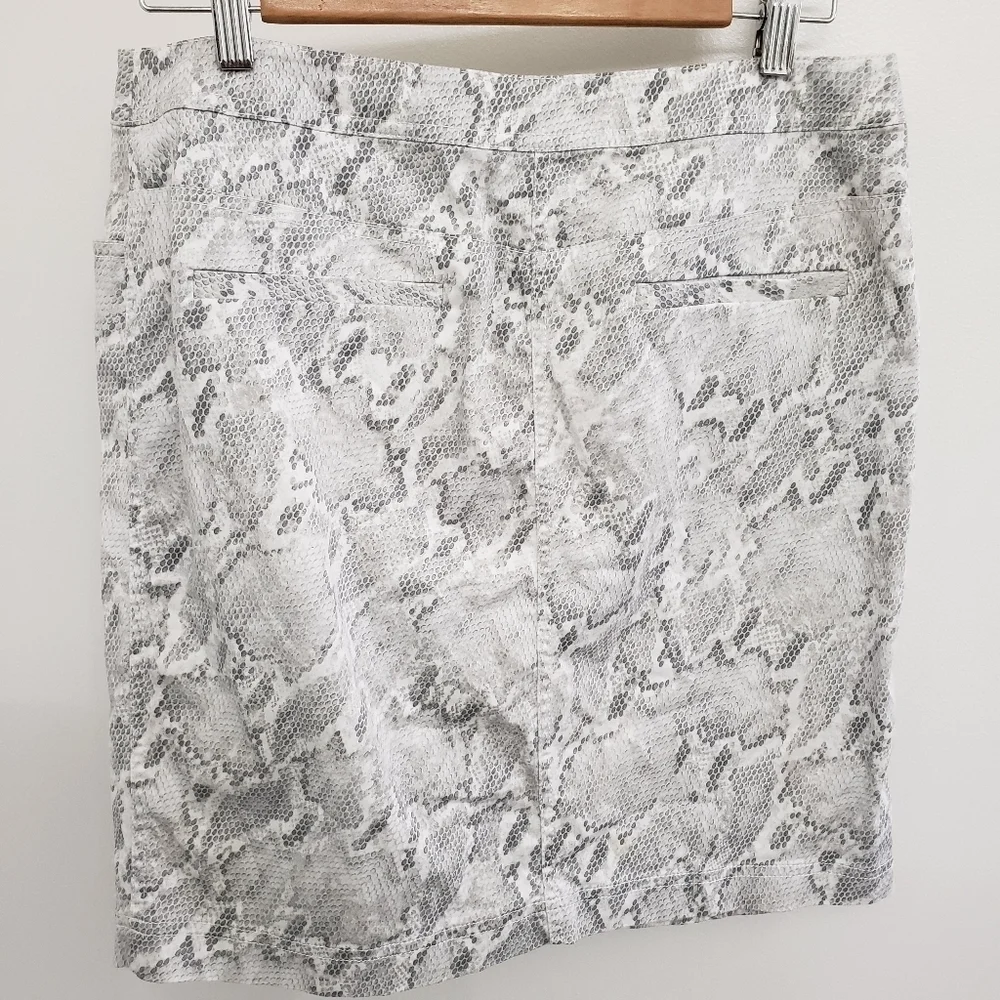 Chico's Snakeskin Print Straight Short Casual Skirt Women's Sz 1.5